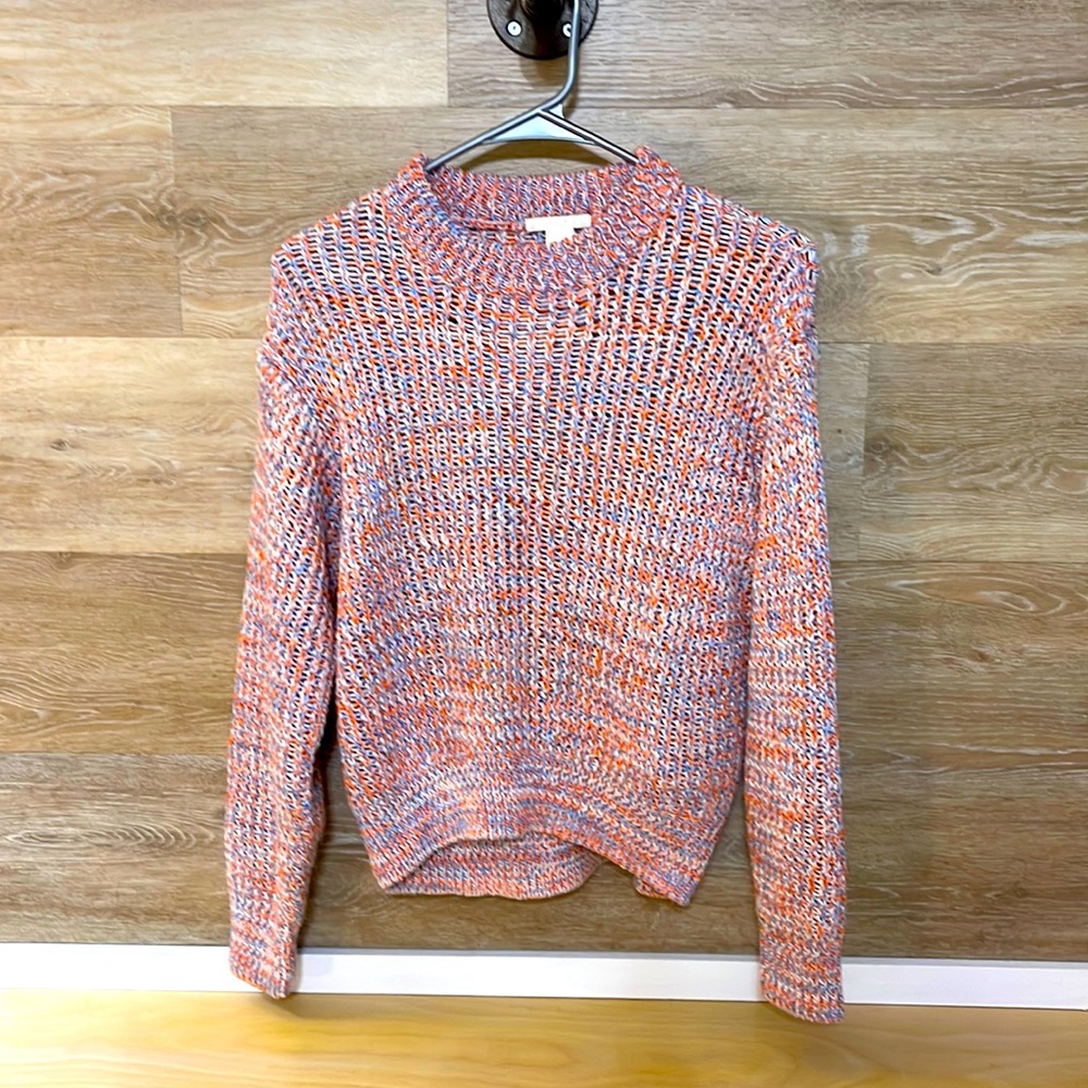 Pink multi color knit sweater